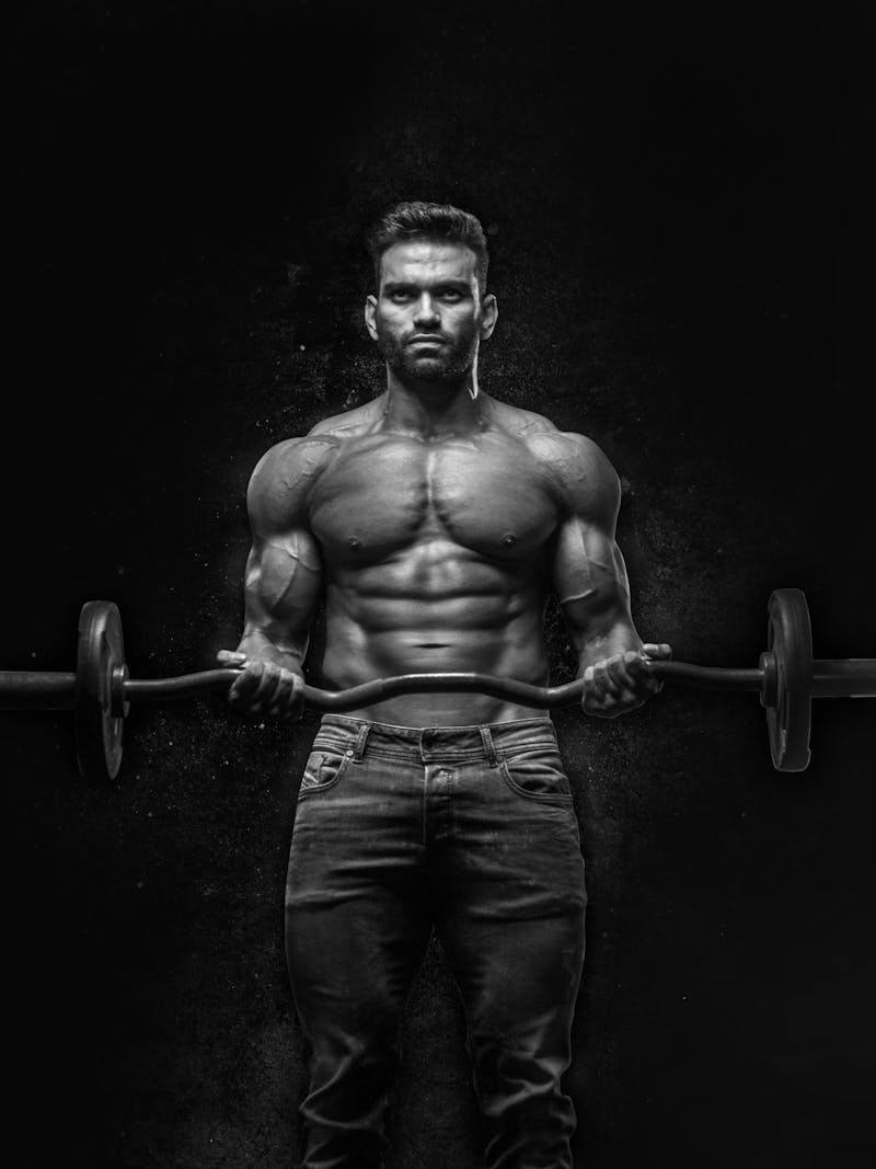 Athlete lifting in a gym